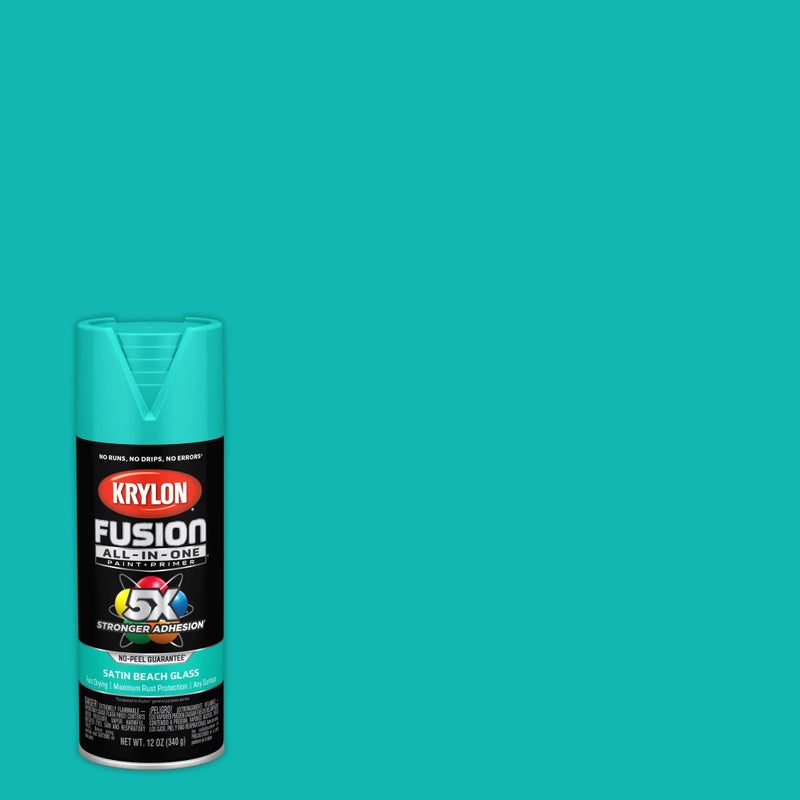 Krylon Fusion All-In-One Adhesive Spray Paint for Indoor/Outdoor Use, 12 oz, Beach Glass - Image 1